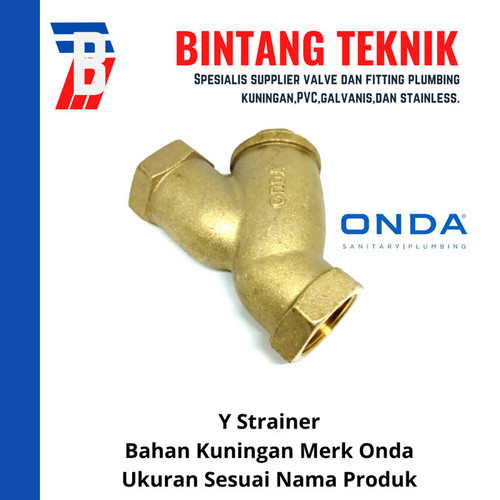 Y Strainer 3/4" inch Kuningan Onda