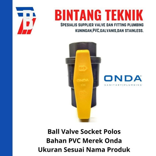 Ball Valve / Stop Kran 2 1/2" inch PVC Onda