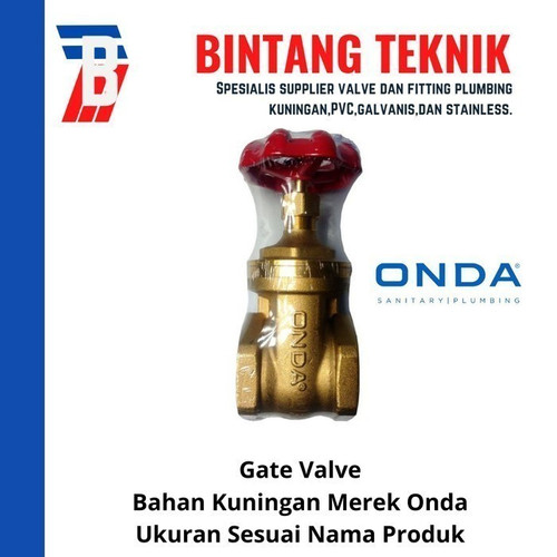 Gate Valve 4" inch Kuningan Onda