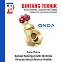 Gate Valve 1 1/4" inch Kuningan Onda