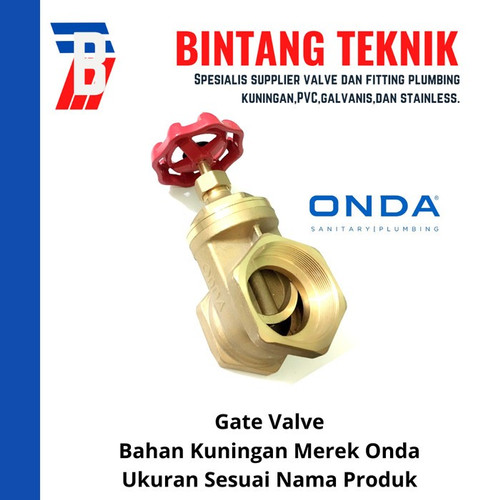 Gate Valve 1" inch Kuningan Onda