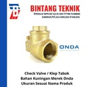 Check Valve 2 1/2" inch Kuningan Onda