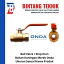 Ball Valve 4" inch Kuningan Onda