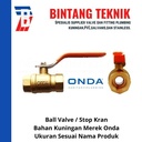 Ball Valve 2" inch Kuningan Onda