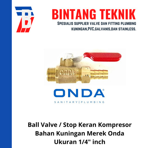 Stop Kran Kompressor Onda 1/4" inch