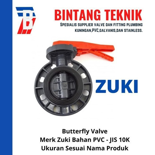 Butterfly Valve PVC 8" inch Zuki Lever Handle