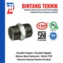 Double Nepel 1 1/2" inch Besi Galvanis TSP