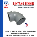 Elbow / Knee 16" inch PVC D Merk CM Taiwan 90 Derajat