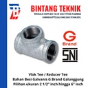 Vlok Tee / Reducer Tee 4" x 3" Galvanis G Brand Galunggung