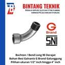 Bochten 4" inch Besi Galvanis G Brand Galunggung 90 Derajat