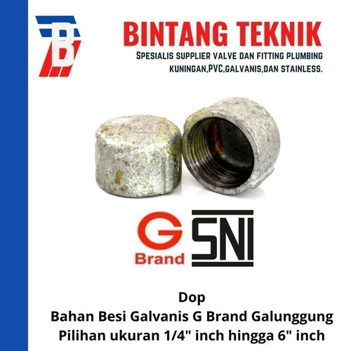 Dop 4" inch Besi Galvanis G Brand Galunggung