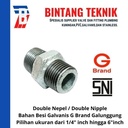 Double Nepel 3" inch Besi Galvanis G Brand Galunggung