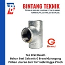 Tee Besi Galvanis 5" inch G Brand Galungung