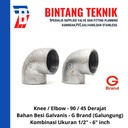 Knee / Elbow 1" inch Besi Galvanis Galungung (G) Brand