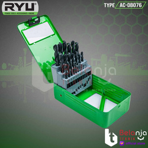 Ryu Drill Bit HSS PRO Set 25 Pcs Mata Bor Besi Kayu Set 1-13 MM 25 Pcs
