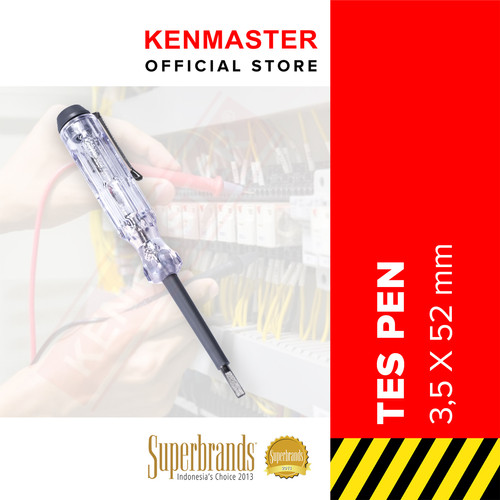Kenmaster Obeng Tespen 888 - 3,5 X 52 MM - Tespen Deteksi Kabel Obeng Tes Pen Listrik Obeng Tespen Listrik Obeng Testpen Listri