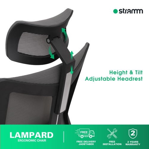 Kursi Kantor Ergonomis Stramm Lampard I with Footrest