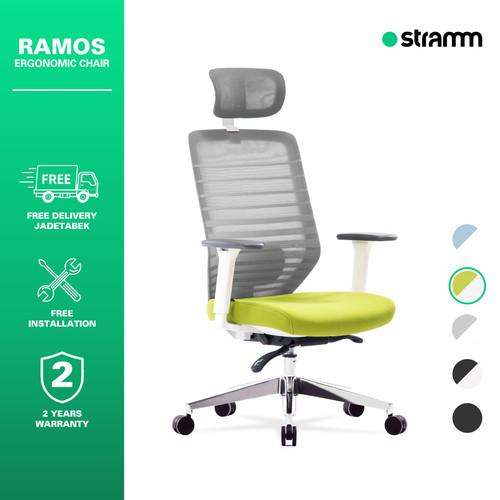 Kursi Kantor Ergonomis Stramm Ramos I with Aluminium Footbase