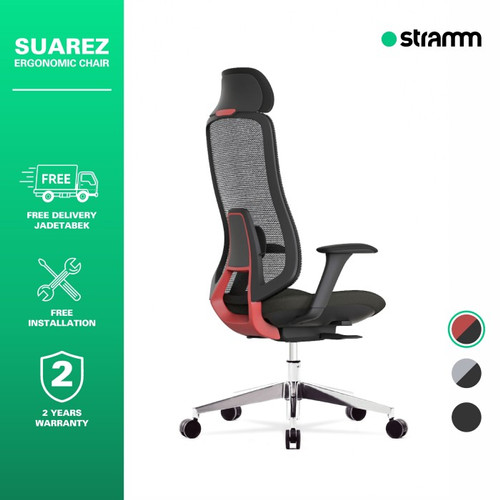 Kursi Kantor Ergonomis Stramm Suarez I with Alumunium Footbase