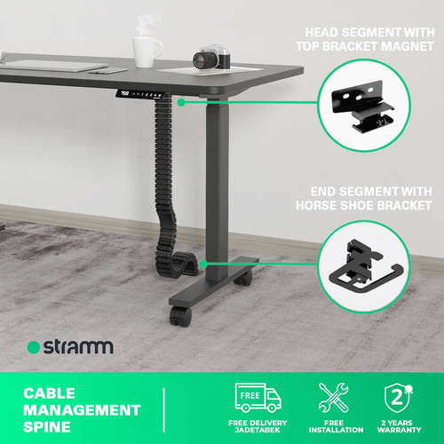 Magnetic Cable Management Spine for Stramm Standing Desk