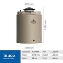 Penguin Toren Tandon Tangki Air General Tank TB 400 4000 Liter