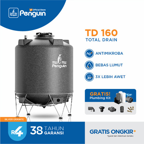 Penguin Toren Tandon Tangki Air Total Drain TD 160 1600 Liter