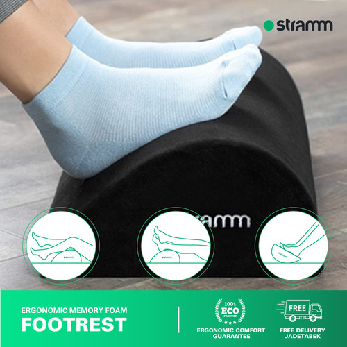 Stramm Ergonomic Memory Foam Footrest Pillow - Under Desk Foot Rest