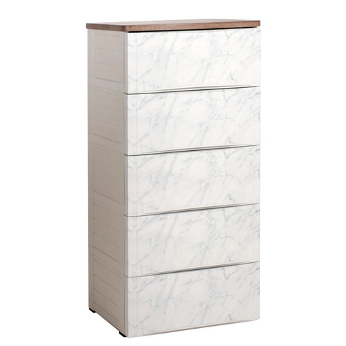 (CARGO) Olymplast ODC 05 M Marble / Wood Lemari Laci Drawer Susun 5