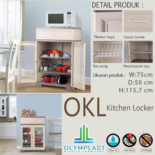 (CARGO) Olymplast OKL Kitchen Locker Rak Piring Lemari Dapur Plastik