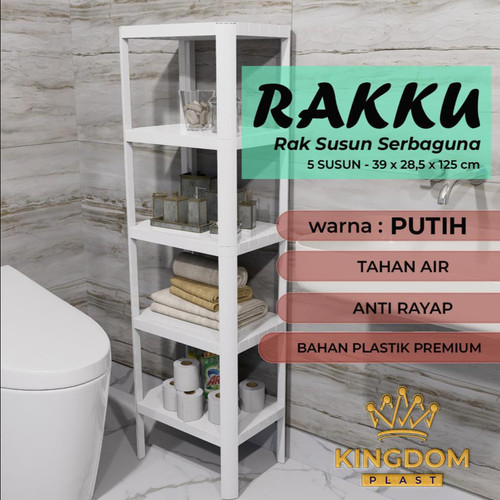 Rakku Rak Susun 5 Tingkat Serbaguna Kingdom Plastik Dapur Buku Mainan