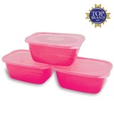 Claris 2733-3 Kotak Wadah Tempat Makan FastPac Set Lunch Box Fast Pac