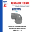 Elbow / Knee 4 x 3 PVC Rucika D (Tipis) 90 Derajat