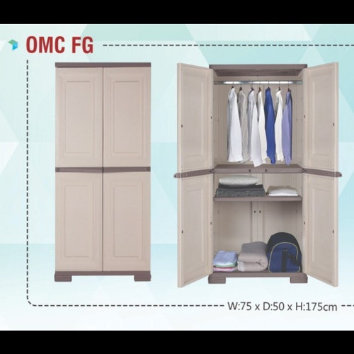 Olymplast OMC FG Lemari Pakaian Cabinet Baju Plastik Tanpa Laci Drawer