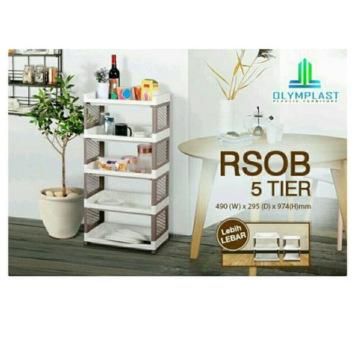 Olymplast RSOB 05 Rak Susun 5 Serbaguna Plastik Dapur / Piring / Buku