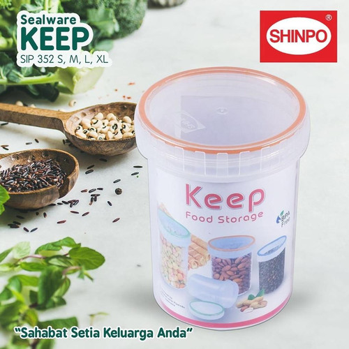 Shinpo 352 Set 4 Pcs Mix Toples Kedap Udara Putar Keep Tempat Makan