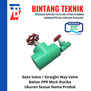 Stop Kran Valve PPR 1 1/2" inch (50 mm) Rucika