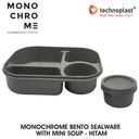 Technoplast Monochrome Bento Sealware Kotak Bekal Makan Lunch Box Soup