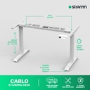 Frame Electric Standing Desk Stramm Carlo SF Working Gaming Desk