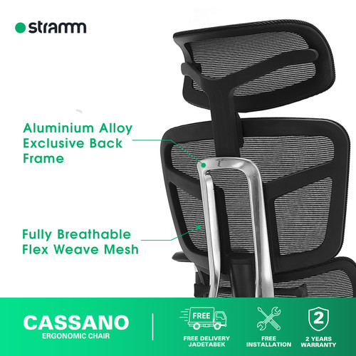 Kursi Kantor Ergonomis Stramm Cassano I with Footrest