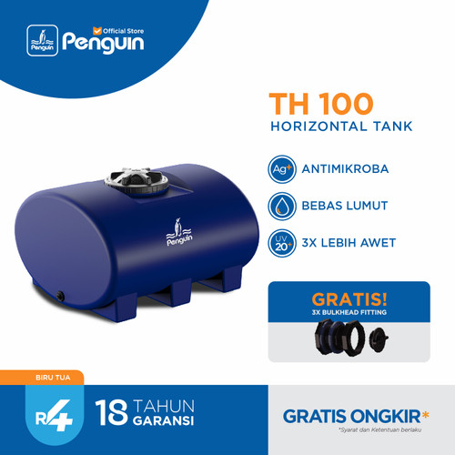 Penguin Toren Tandon Tangki Air Horizontal Tank TH 100 1000 Liter