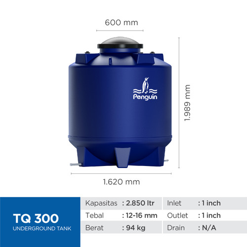 Penguin Toren Tandon Tangki Air Underground Tank TQ 300 3000 Liter