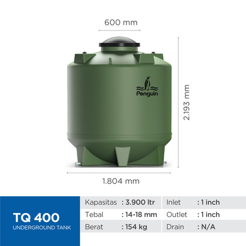 Penguin Toren Tandon Tangki Air Underground Tank TQ 400 4000 Liter