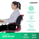 Stramm Ergonomic Memory Foam Back Pillow | Premium Lumbar Support