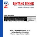 Check Valve (Kleb Tabok) 12" inch Flange JIS10K Merk Kitz