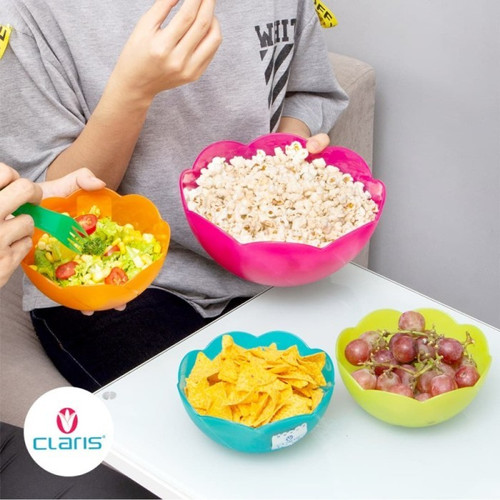 Claris 2309 Large Mangkok Plastik Salad Bowl Rosena Wadah Saji Makanan