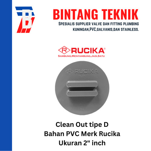 Clean Out / Tutup Septic Tank PVC Rucika 2" inch D (Tipis)