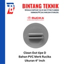 Clean Out / Tutup Septic Tank PVC Rucika 4" inch D (Tipis)