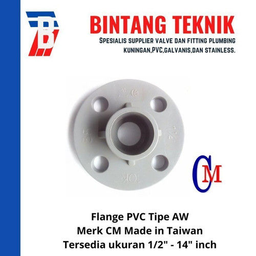 Flange 3" inch PVC AW Merk CM Taiwan