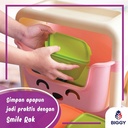 Biggy Rak Smile Susun 3 Tingkat Roda Plastik Mainan Buku Dapur Lucu