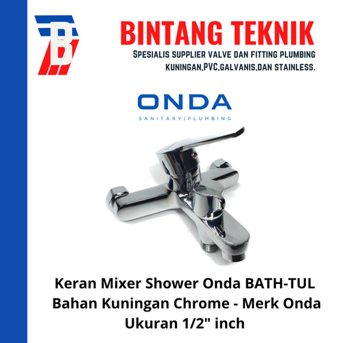 Keran Shower Bathtub Mixer Panas Dingin Bath Tul Merk Onda